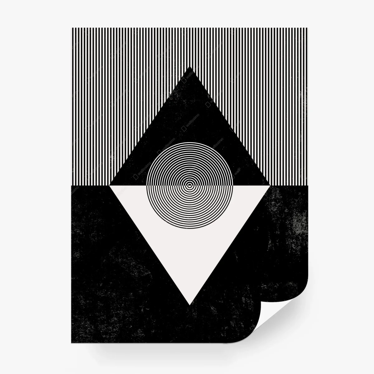 Papier peint composition géométrique monochrome – Wallnifity®