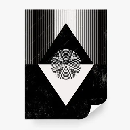 Papier peint composition géométrique monochrome – Wallnifity®