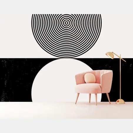 Papier peint composition circulaire minimaliste – Wallnifity®