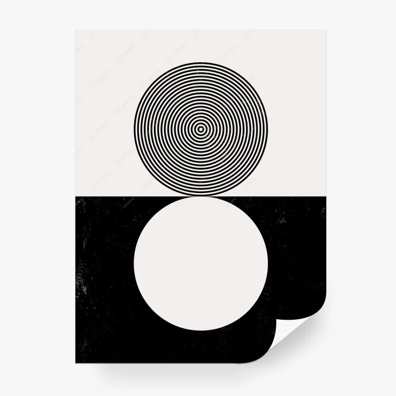 Papier peint composition circulaire minimaliste – Wallnifity® Papier peint composition circulaire minimaliste – Wallnifity®