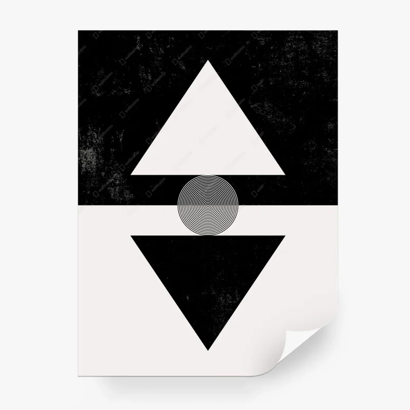 Papier peint composition géométrique minimaliste en noir et blanc – Wallnifity® Papier peint composition géométrique minimaliste en noir et blanc – Wallnifity®