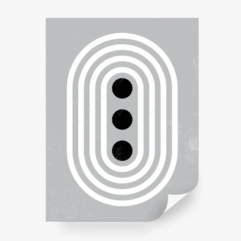 Papier peint ovales concentriques et points noirs – Wallnifity® Papier peint ovales concentriques et points noirs – Wallnifity®