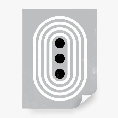Papier peint ovales concentriques et points noirs – Wallnifity®