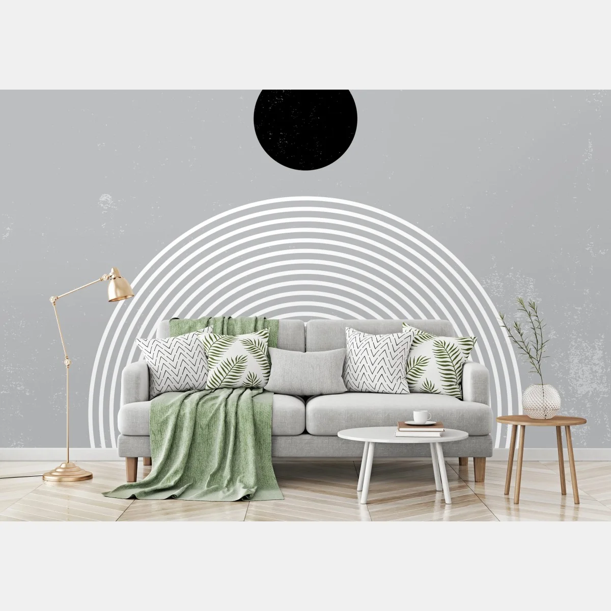 Papier peint composition géométrique en cercles concentriques – Wallnifity® Papier peint composition géométrique en cercles concentriques – Wallnifity®