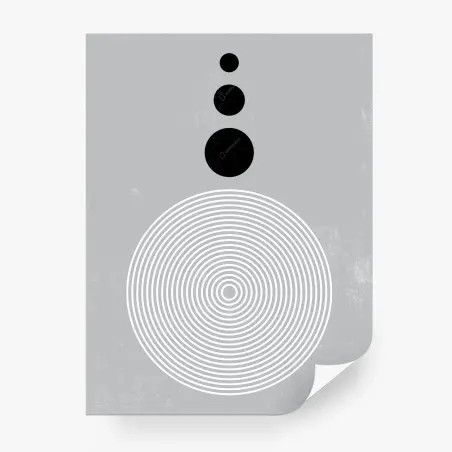Papier peint composition géométrique en cercles concentriques – Wallnifity®