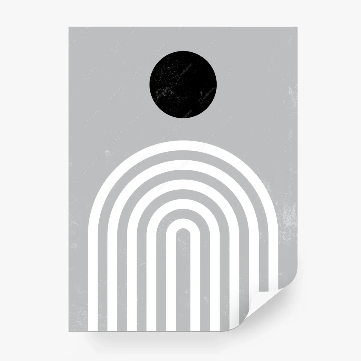 Papier peint arches minimalistes monochromes avec cercle noir – Wallnifity® Papier peint arches minimalistes monochromes avec cercle noir – Wallnifity®