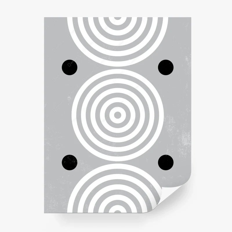 Papier peint motif concentrique minimaliste gris – Wallnifity® Papier peint motif concentrique minimaliste gris – Wallnifity®