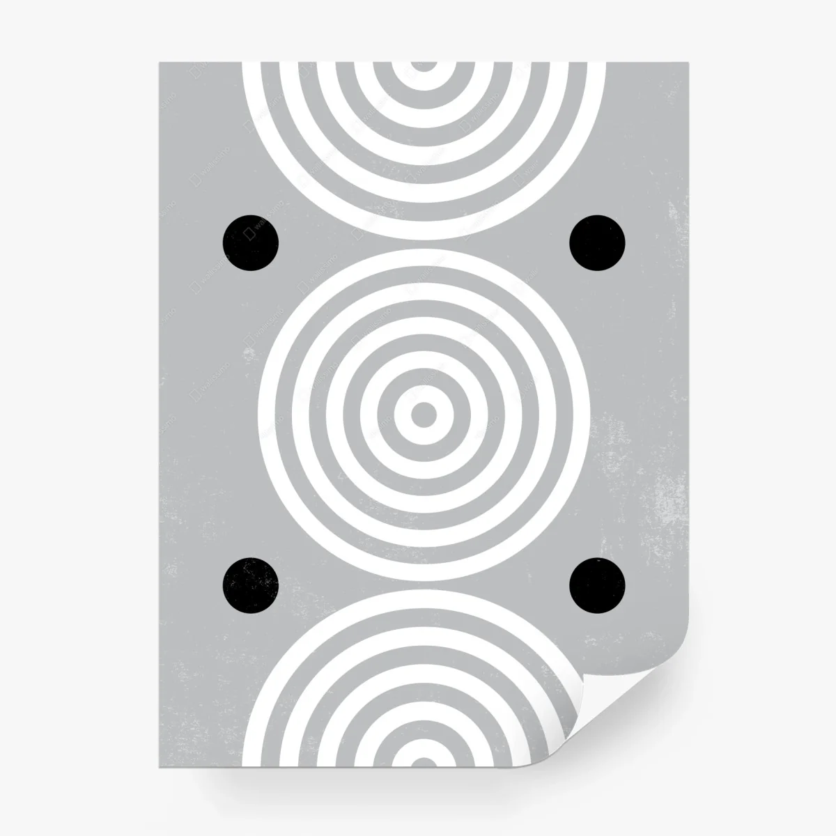 Papier peint motif concentrique minimaliste gris – Wallnifity® Papier peint motif concentrique minimaliste gris – Wallnifity®