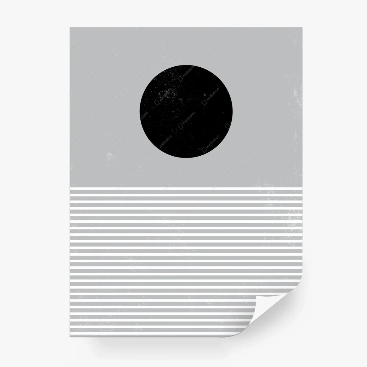 Papier peint cercle noir et rayures minimalistes – Wallnifity® Papier peint cercle noir et rayures minimalistes – Wallnifity®