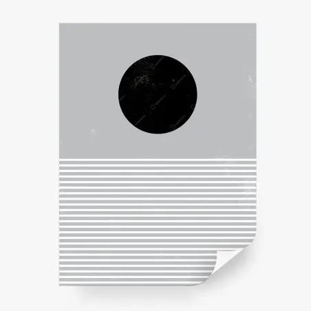 Papier peint cercle noir et rayures minimalistes – Wallnifity®