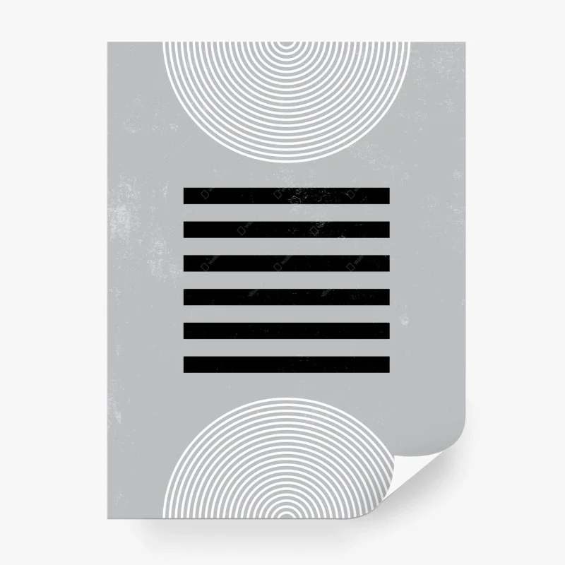 Papier peint composition géométrique grise minimaliste – Wallnifity®