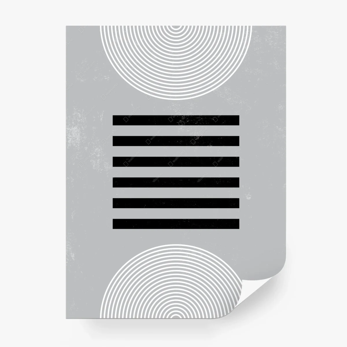 Papier peint composition géométrique grise minimaliste – Wallnifity®