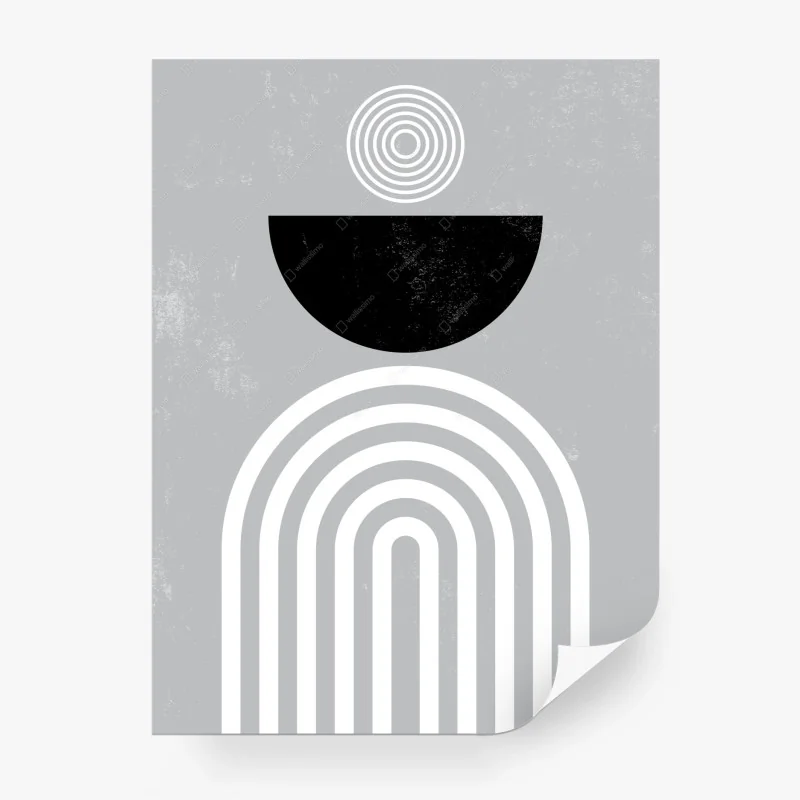 Papier peint composition géométrique minimaliste monochrome – Wallnifity® Papier peint composition géométrique minimaliste monochrome – Wallnifity®