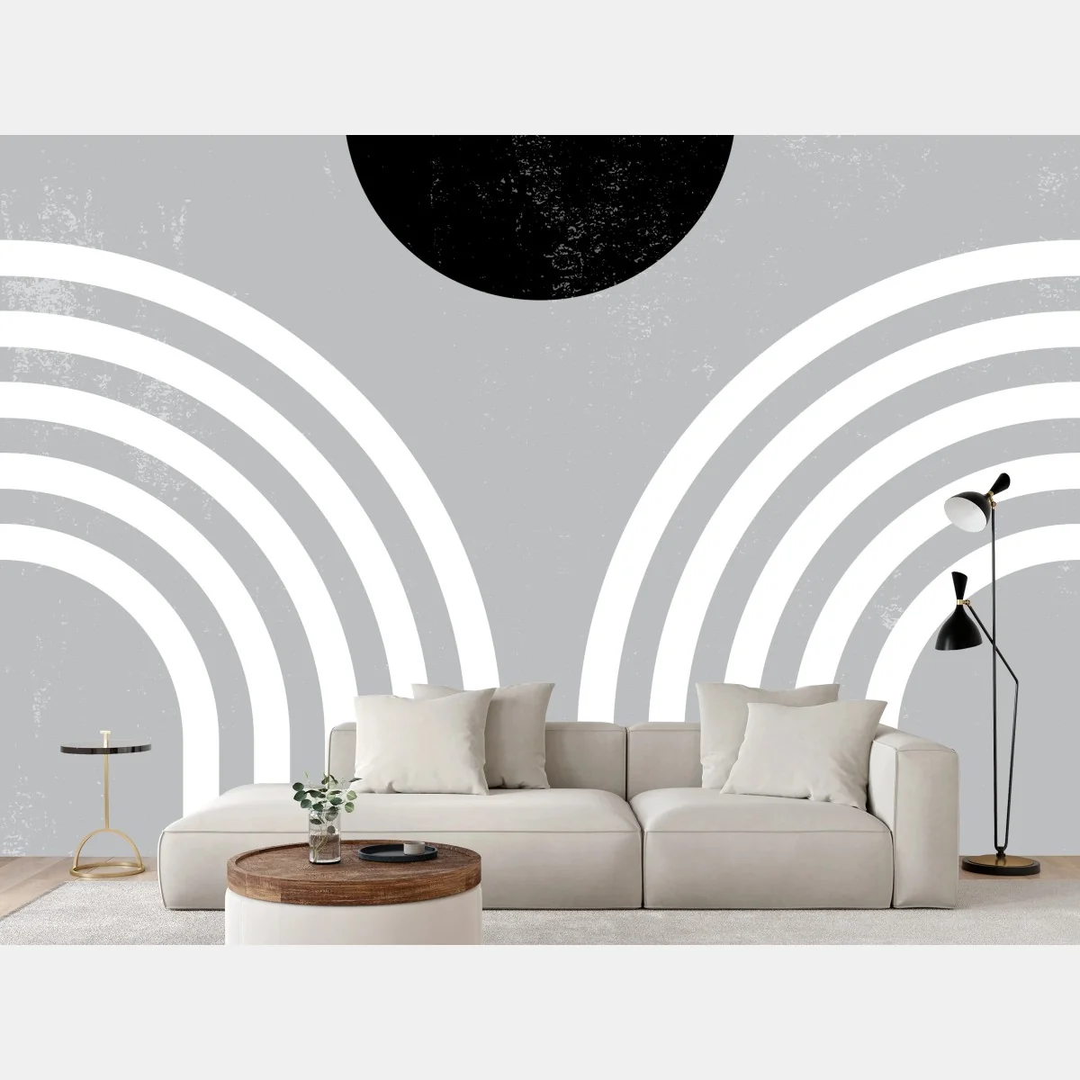 Papier peint arches et cercle minimaliste – Wallnifity® Papier peint arches et cercle minimaliste – Wallnifity®