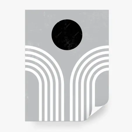 Papier peint arches et cercle minimaliste – Wallnifity®