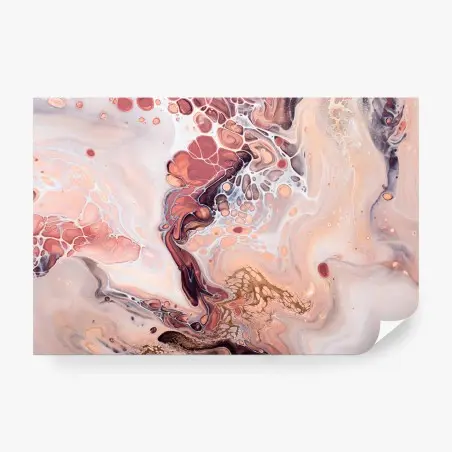Papier peint abstraction fluide aux accents dorés – Wallnifity®