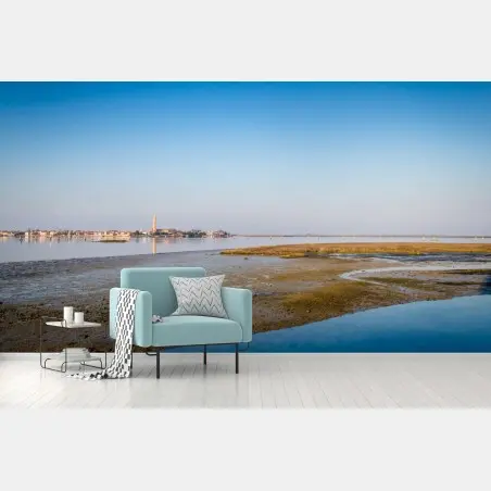 Papier peint paysage marin paisible au bord de l'eau – Wallnifity®