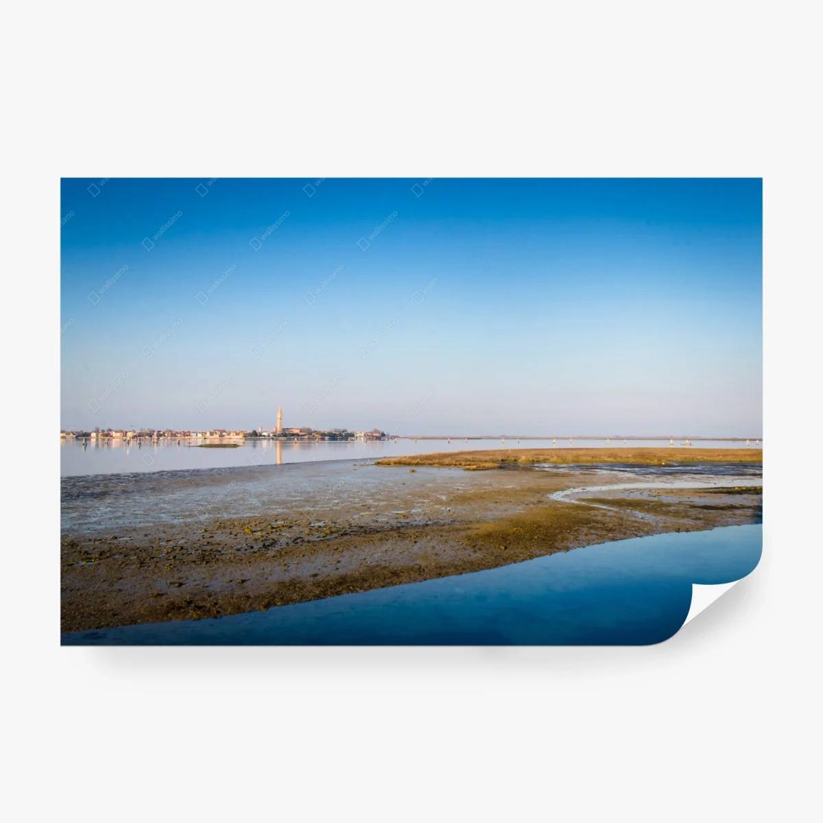 Papier peint paysage marin paisible au bord de l'eau – Wallnifity® Papier peint paysage marin paisible au bord de l'eau – Wallnifity®