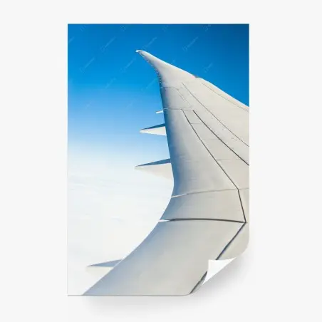 Papier peint aile d'avion au-dessus des nuages – Wallnifity®