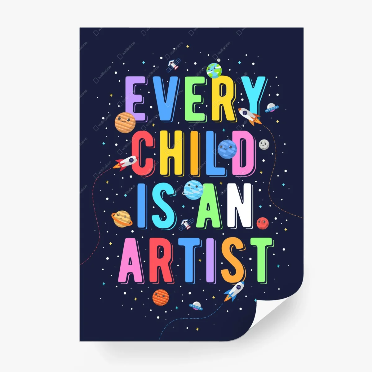 Papier peint chaque enfant est un artiste galactique – Wallnifity® Papier peint chaque enfant est un artiste galactique – Wallnifity®
