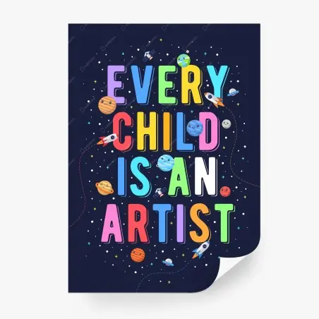 Papier peint chaque enfant est un artiste galactique – Wallnifity®