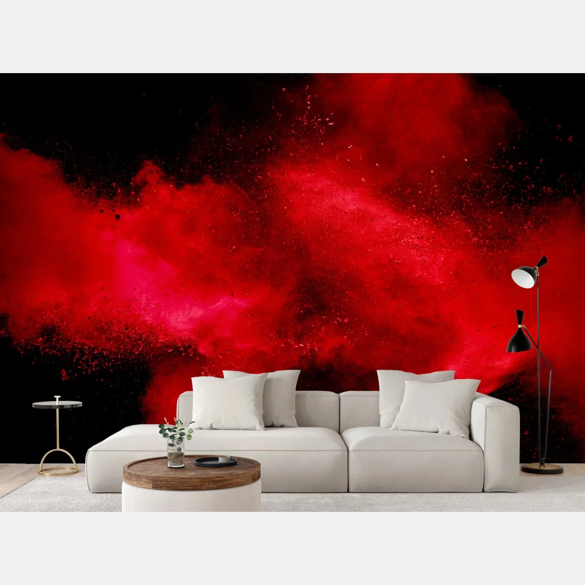 Papier peint nuage rouge explosif abstrait – Wallnifity® Papier peint nuage rouge explosif abstrait – Wallnifity®