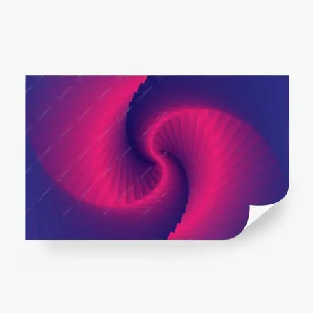 Papier peint spirale hypnotique en dégradé violet et magenta – Wallnifity®