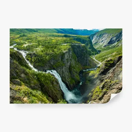 Papier peint cascade majestueuse de Vøringfossen, Norvège – Wallnifity®