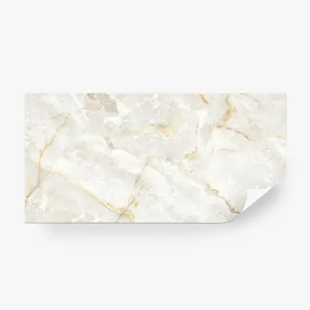 Papier peint marbre blanc aux veines dorées – Wallnifity®