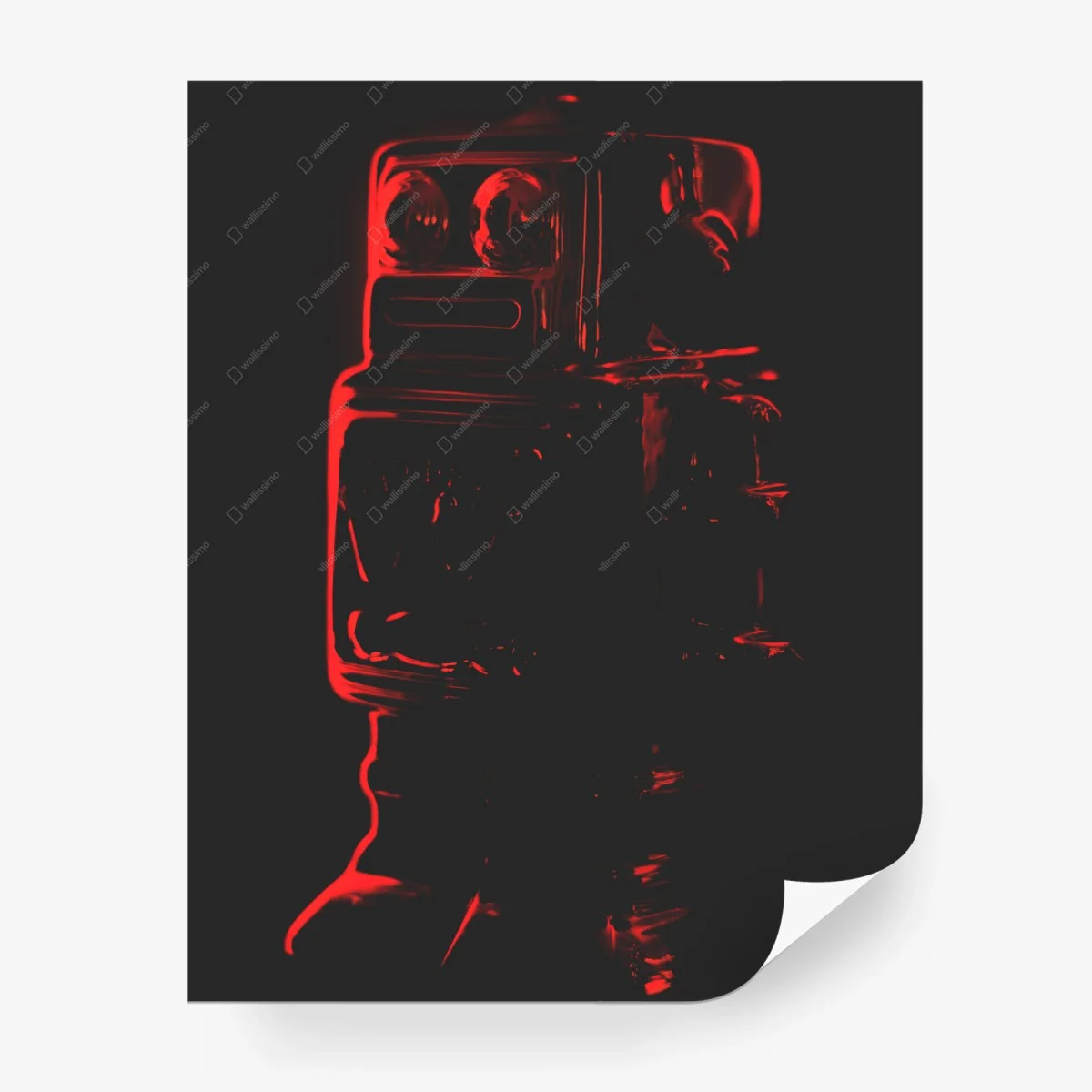 Papier peint robot néon rétro en contre-jour – Wallnifity® Papier peint robot néon rétro en contre-jour – Wallnifity®