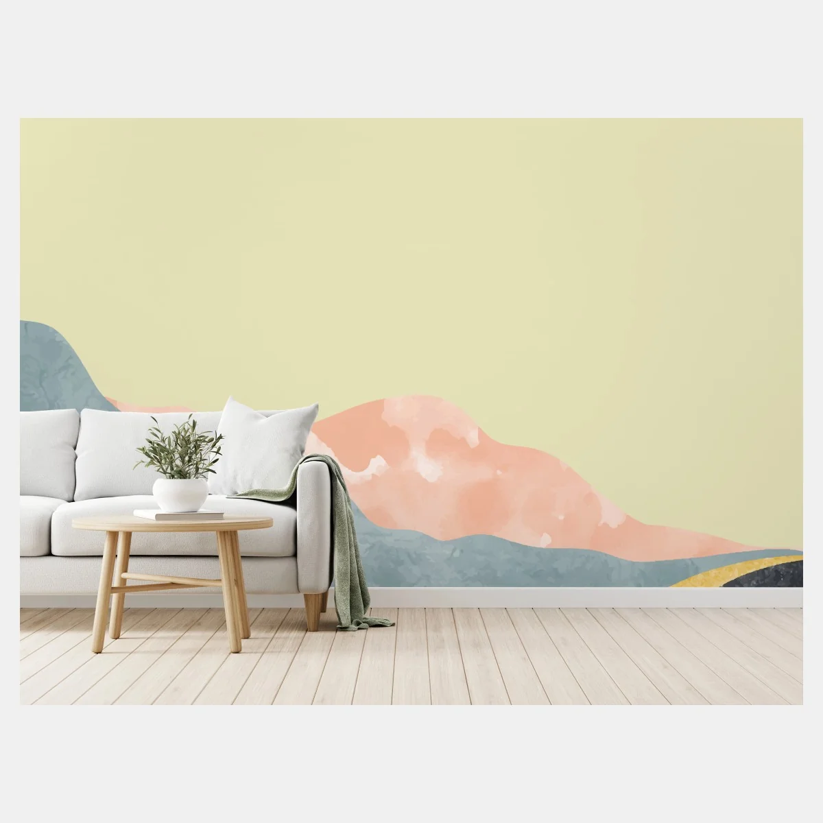 Papier peint paysage abstrait aux couches pastel – Wallnifity® Papier peint paysage abstrait aux couches pastel – Wallnifity®