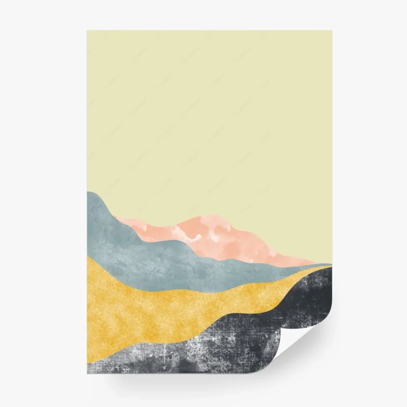 Papier peint paysage abstrait aux couches pastel – Wallnifity® Papier peint paysage abstrait aux couches pastel – Wallnifity®