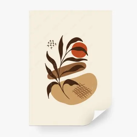 Papier peint composition botanique bohème minimaliste – Wallnifity®