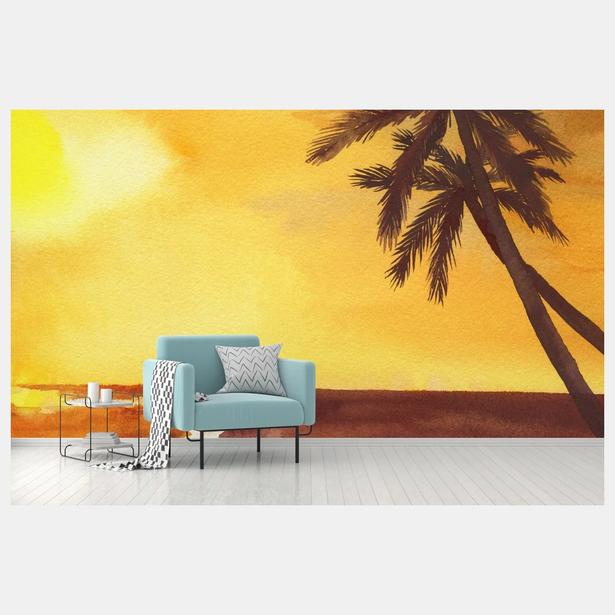 Papier peint coucher de soleil tropical au bord de la mer – Wallnifity® Papier peint coucher de soleil tropical au bord de la mer – Wallnifity®