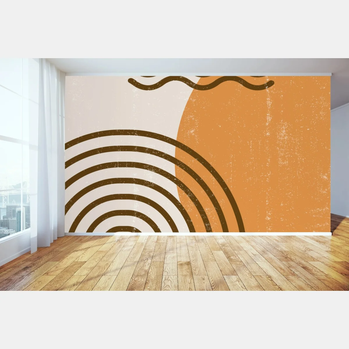 Papier peint soleil géométrique minimaliste boho – Wallnifity® Papier peint soleil géométrique minimaliste boho – Wallnifity®