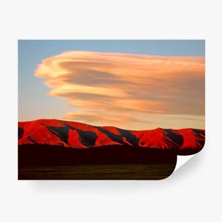 Papier peint crépuscule doré sur les montagnes – Wallnifity®