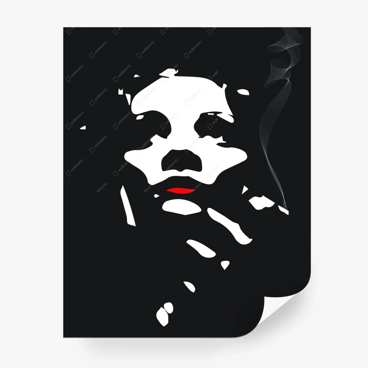 Papier peint visage minimaliste noir et blanc aux lèvres rouges – Wallnifity® Papier peint visage minimaliste noir et blanc aux lèvres rouges – Wallnifity®