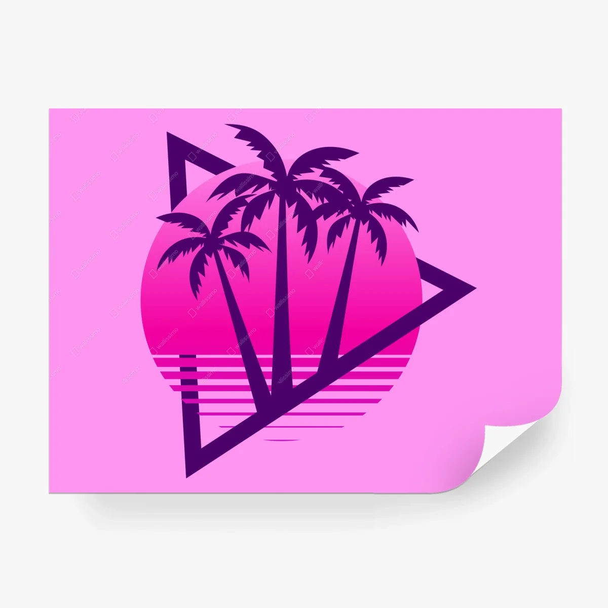 Papier peint paysage synthwave palmiers au coucher de soleil – Wallnifity® Papier peint paysage synthwave palmiers au coucher de soleil – Wallnifity®
