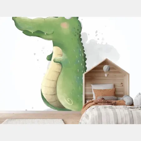 Papier peint crocodile au jardin des champignons – Wallnifity®