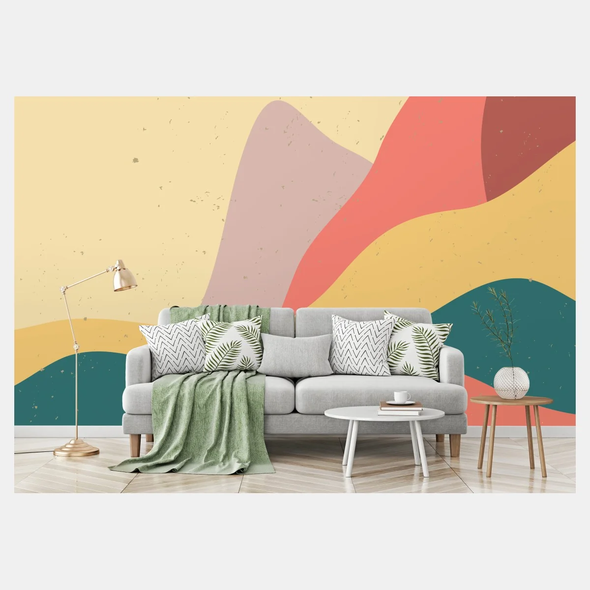 Papier peint paysage montagne abstrait d'inspiration japonaise – Wallnifity® Papier peint paysage montagne abstrait d'inspiration japonaise – Wallnifity®