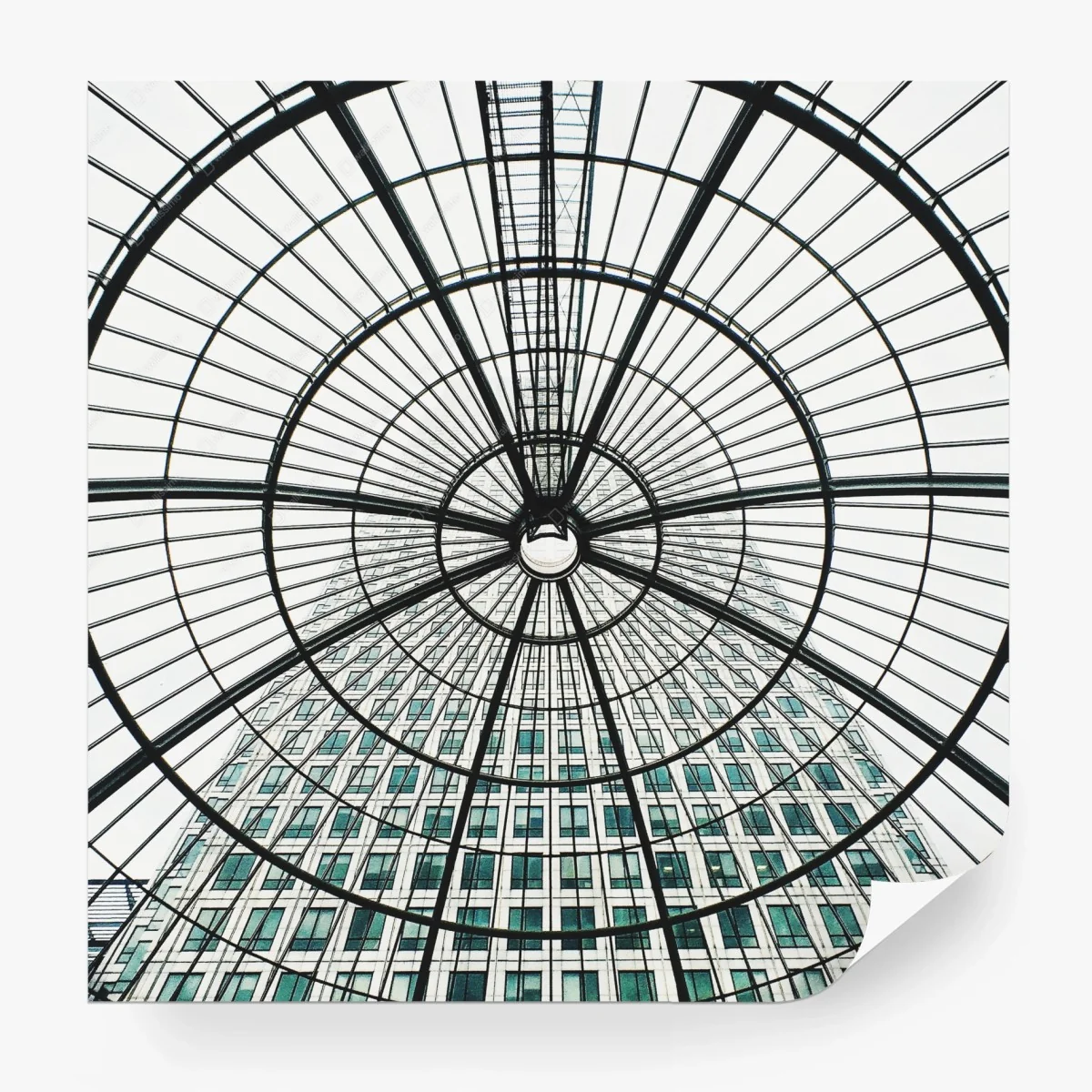 Papier peint dôme de verre et perspective urbaine – Wallnifity®