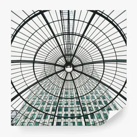 Papier peint dôme de verre et perspective urbaine – Wallnifity®