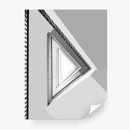 Papier peint perspective géométrique d'escalier triangulaire – Wallnifity®