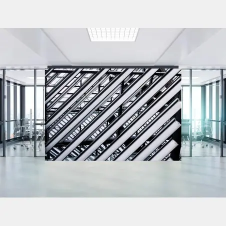 Papier peint composition architecturale diagonale – Wallnifity®