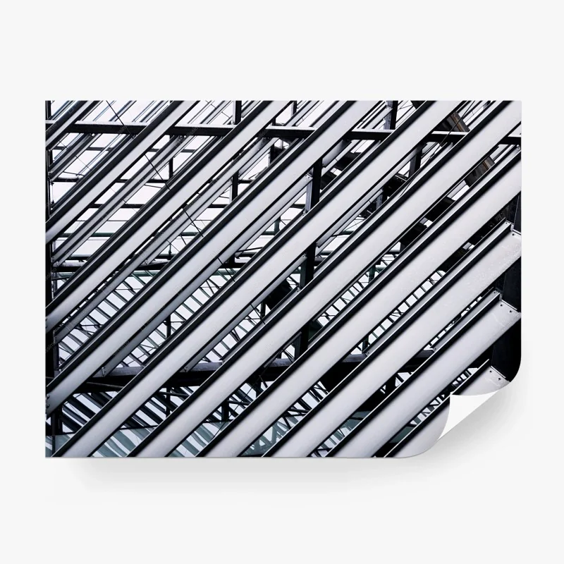 Papier peint composition architecturale diagonale – Wallnifity® Papier peint composition architecturale diagonale – Wallnifity®