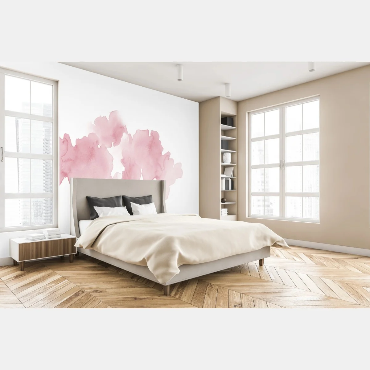Papier peint nuée florale aquarelle rose pastel – Wallnifity® Papier peint nuée florale aquarelle rose pastel – Wallnifity®