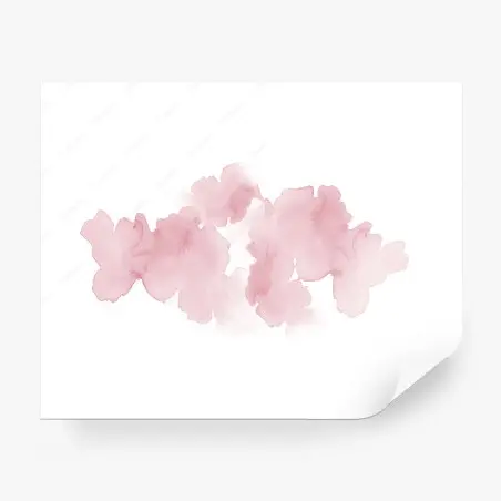 Papier peint nuée florale aquarelle rose pastel – Wallnifity®