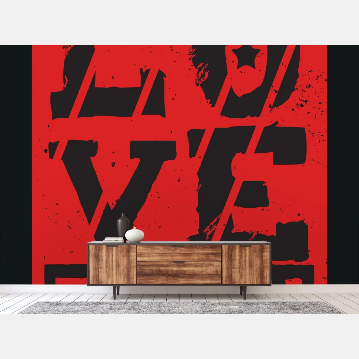 Papier peint love rock rétro grunge – Wallnifity® Papier peint love rock rétro grunge – Wallnifity®