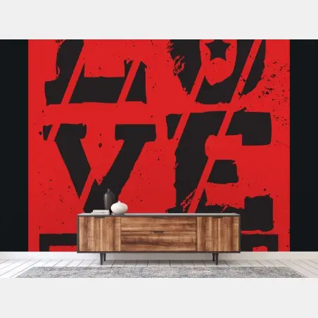 Papier peint love rock rétro grunge – Wallnifity®