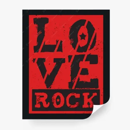 Papier peint love rock rétro grunge – Wallnifity®